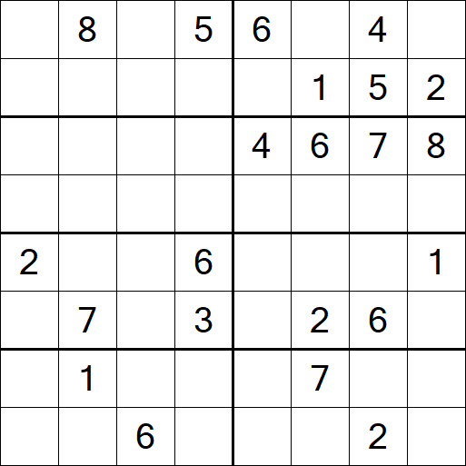Sudoku 8x8 - Difícil