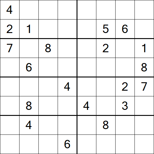 Sudoku 8x8 - Difícil