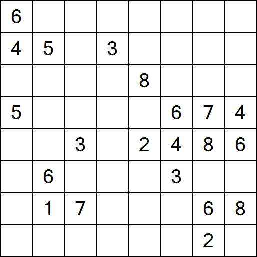 Sudoku 8x8 - Difícil