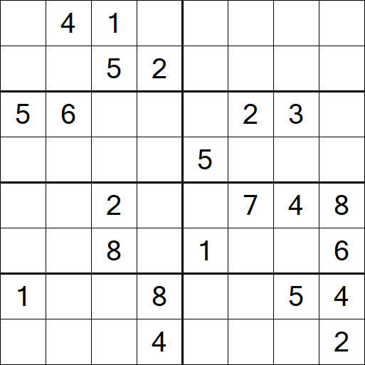 Sudoku 8x8 - Difícil