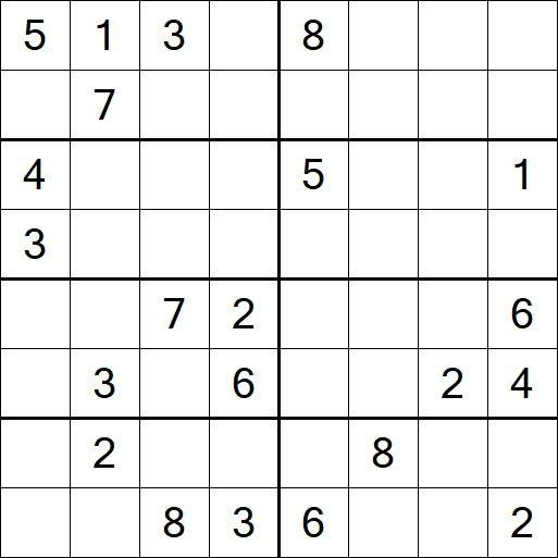 Sudoku 8x8 - Difícil