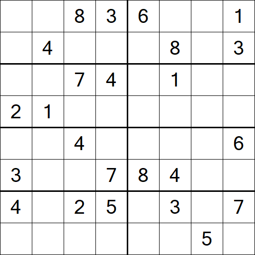 Sudoku 8x8 - Difícil