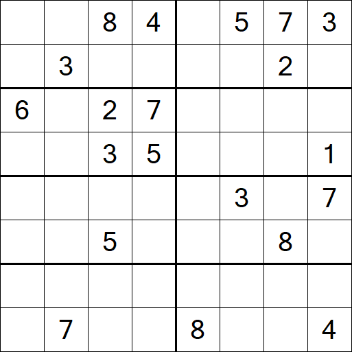 Sudoku 8x8 - Difícil