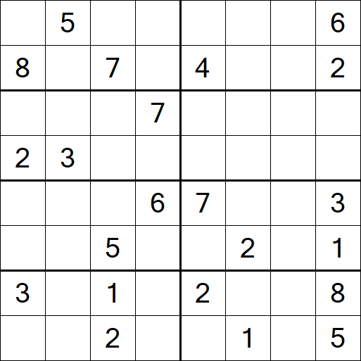Sudoku 8x8 - Difficile