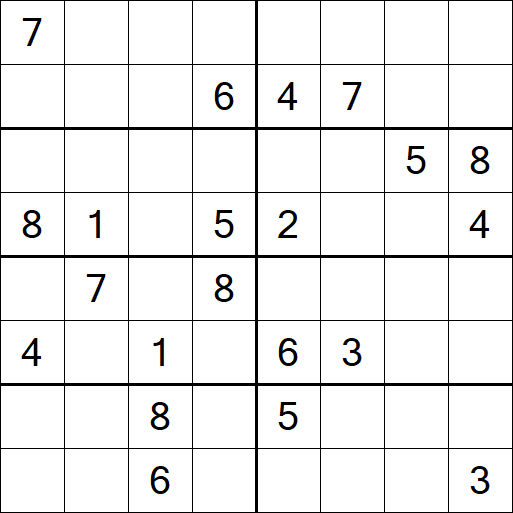 Sudoku 8x8 - Difficile