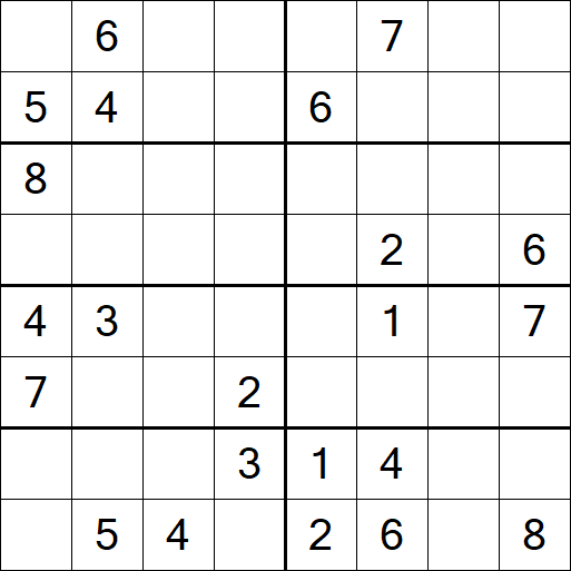 Sudoku 8x8 - Schwierig