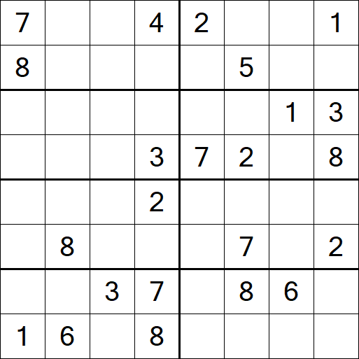 Sudoku 8x8 - Difícil