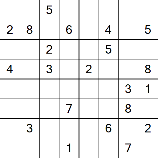 Sudoku 8x8 - Difícil