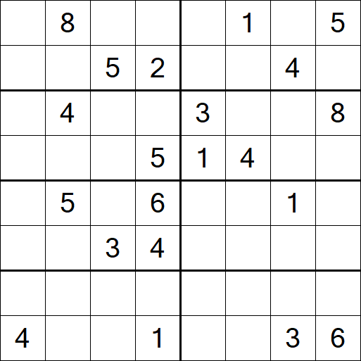 Sudoku 8x8 - Difícil