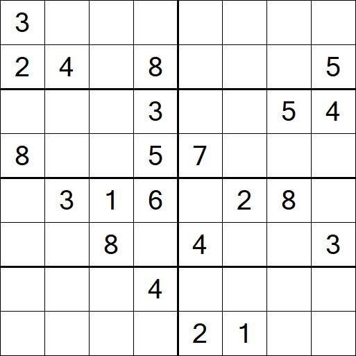 Sudoku 8x8 - Difficile