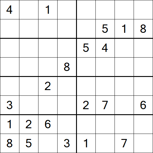 Sudoku 8x8 - Difficile