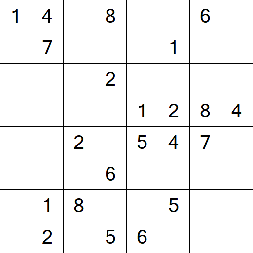 Sudoku 8x8 - Difícil