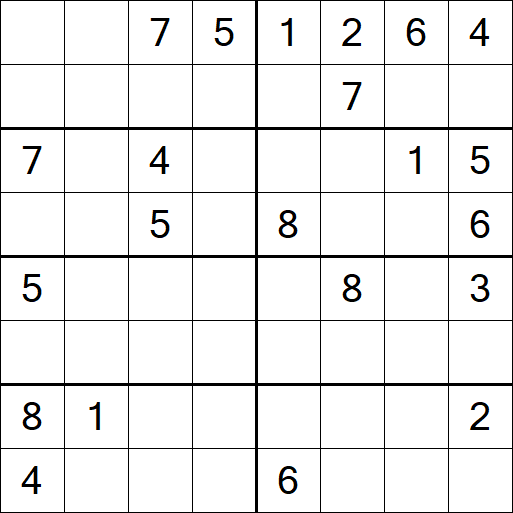 Sudoku 8x8 - Difícil