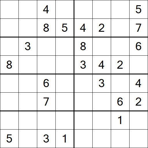 Sudoku 8x8 - Difícil