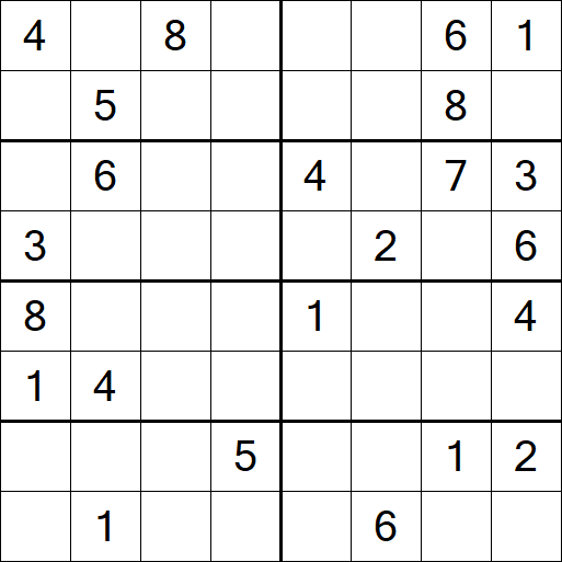 Sudoku 8x8 - Difícil
