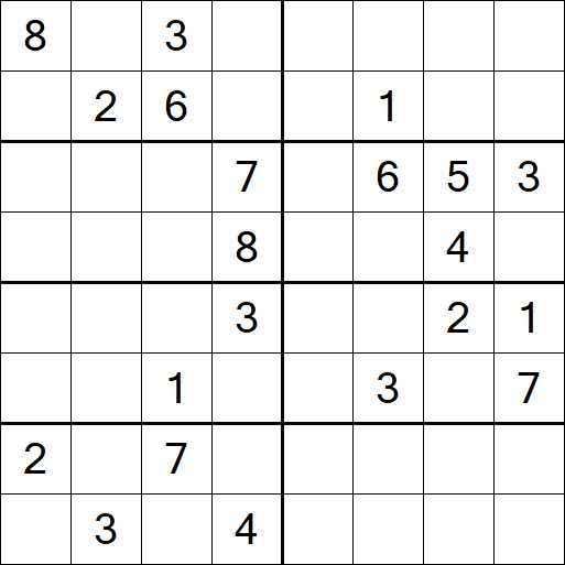 Sudoku 8x8 - Difícil