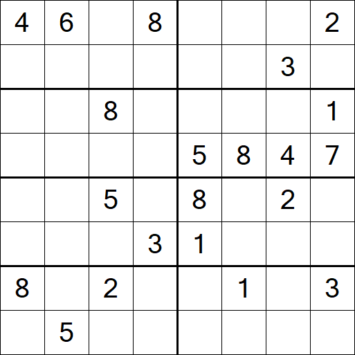 Sudoku 8x8 - Difícil