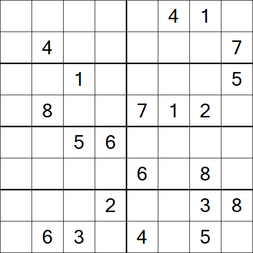 Sudoku 8x8 - Difícil