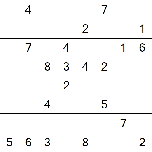 Sudoku 8x8 - Difícil