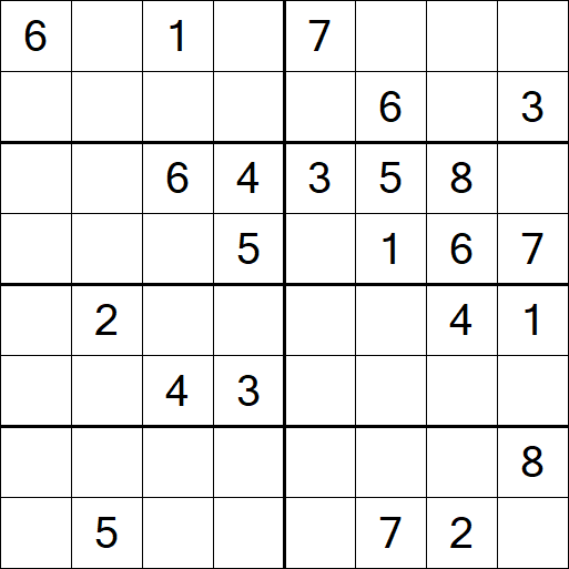 Sudoku 8x8 - Difícil