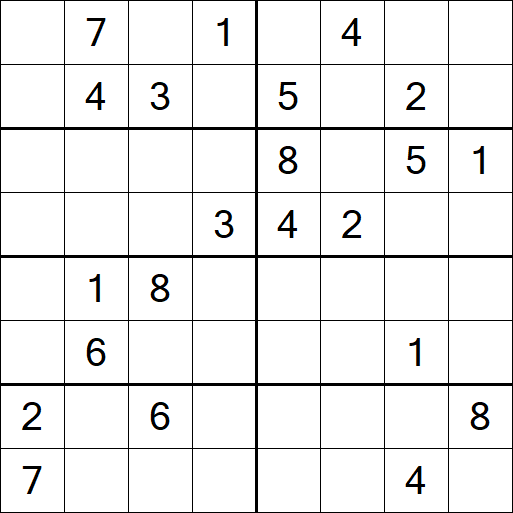 Sudoku 8x8 - Difícil