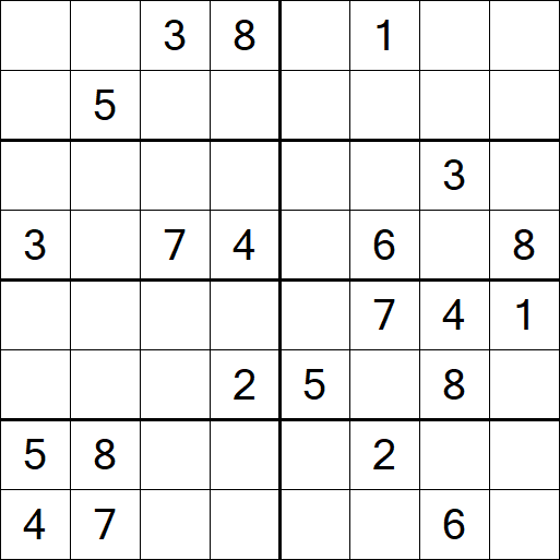 Sudoku 8x8 - Difícil