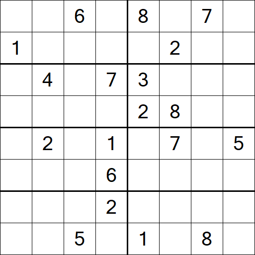 Sudoku 8x8 - Schwierig