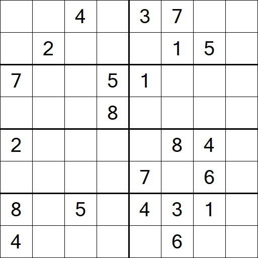 Sudoku 8x8 - Schwierig