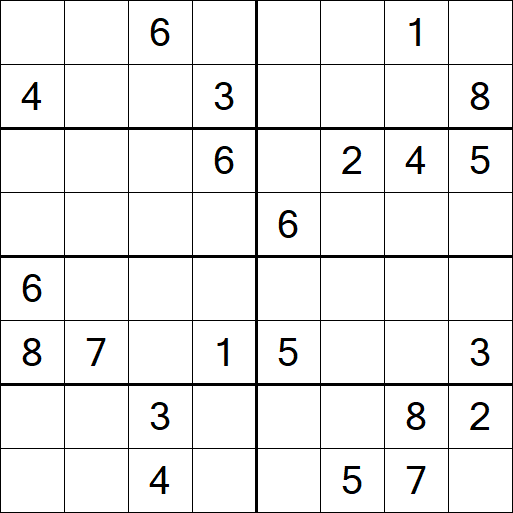 Sudoku 8x8 - Schwierig