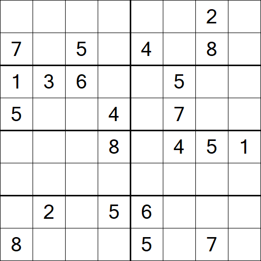 Sudoku 8x8 - Schwierig