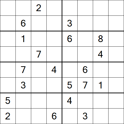 Sudoku 8x8 - Difícil