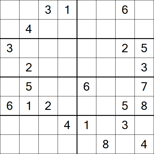 Sudoku 8x8 - Schwierig