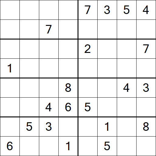 Sudoku 8x8 - Schwierig