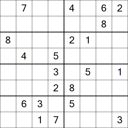 Sudoku 8x8 - Schwierig