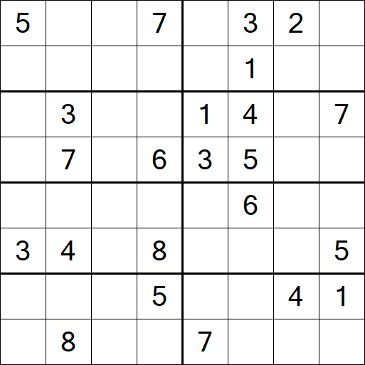 Sudoku 8x8 - Schwierig