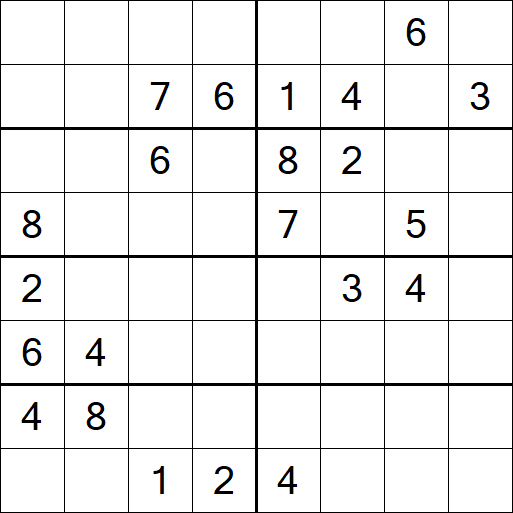 Sudoku 8x8 - Schwierig