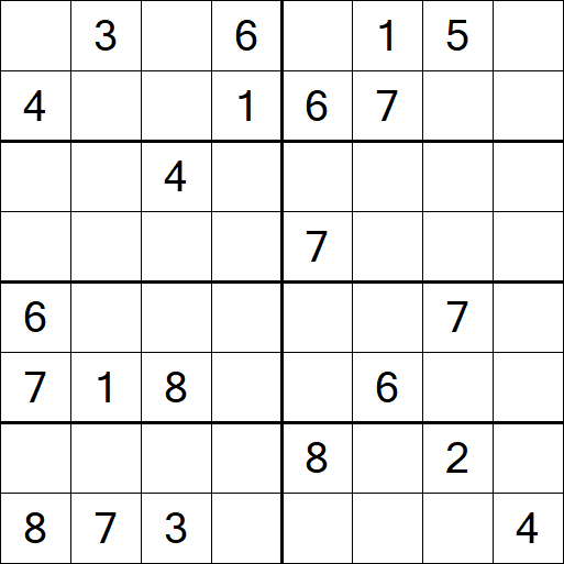 Sudoku 8x8 - Schwierig