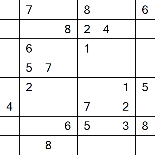 Sudoku 8x8 - Schwierig