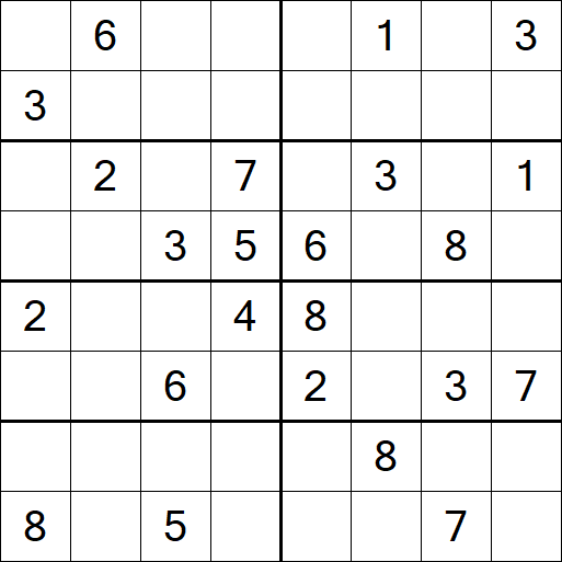 Sudoku 8x8 - Difficile