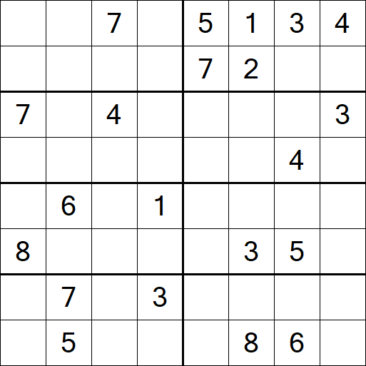 Sudoku 8x8 - Difícil
