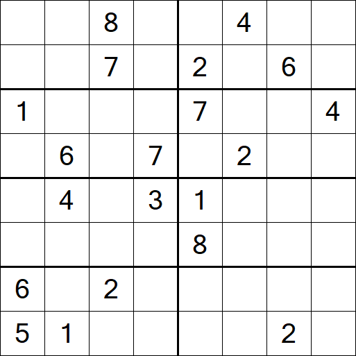 Sudoku 8x8 - Difícil