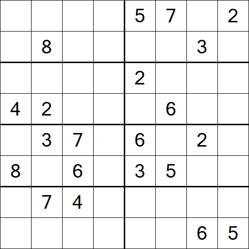 Sudoku 8x8 - Hard