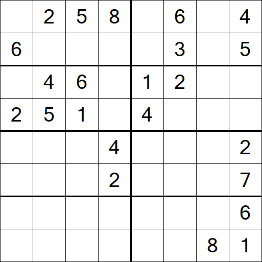 Sudoku 8x8 - Difícil