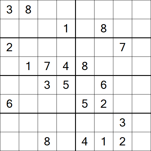 Sudoku 8x8 - Difícil