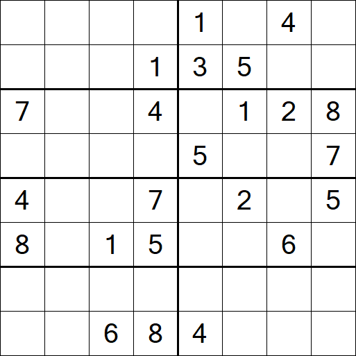 Sudoku 8x8 - Difícil