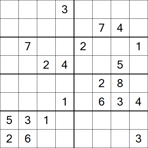 Sudoku 8x8 - Difícil