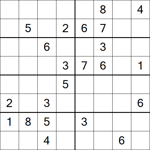 Sudoku 8x8 - Difícil
