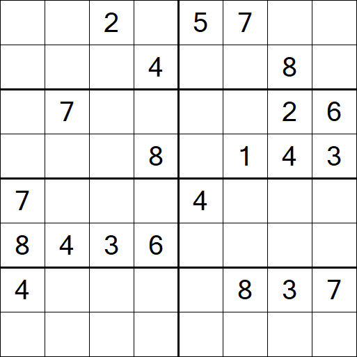 Sudoku 8x8 - Difícil