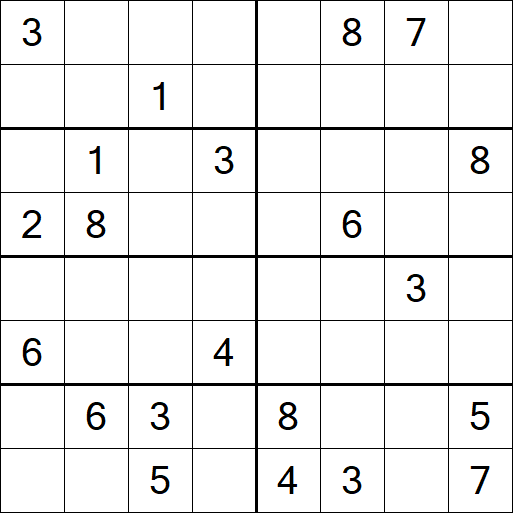 Sudoku 8x8 - Hard
