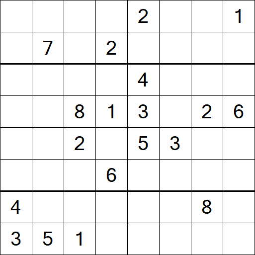 Sudoku 8x8 - Difícil